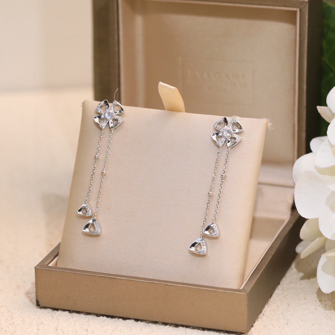 BGEV006 18k gold Fiorever tassels earrings - ccjewelryacc