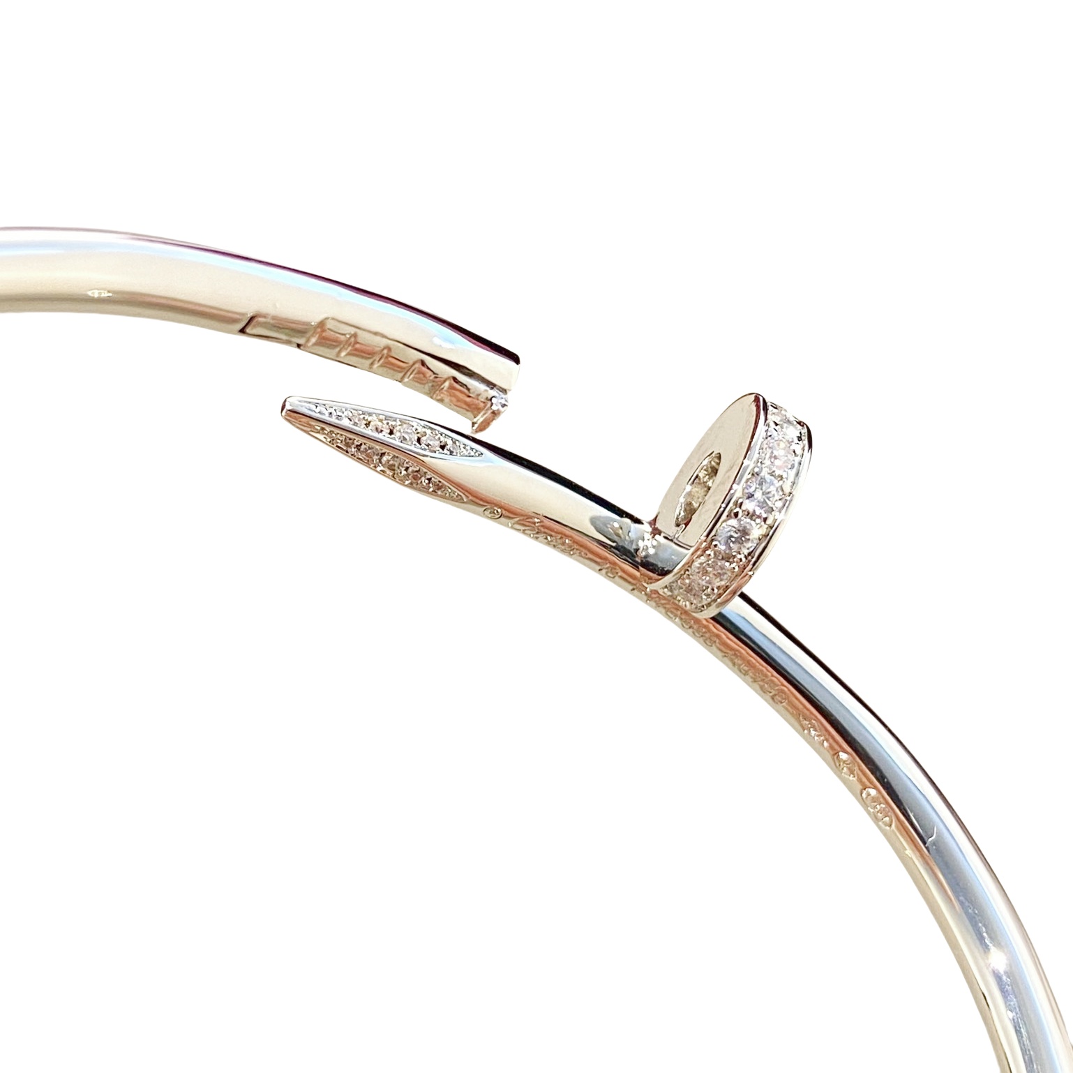 CTSV008 18K Gold Juste un Clou bracelet, classic model, diamonds 3.5mm - ccjewelryacc