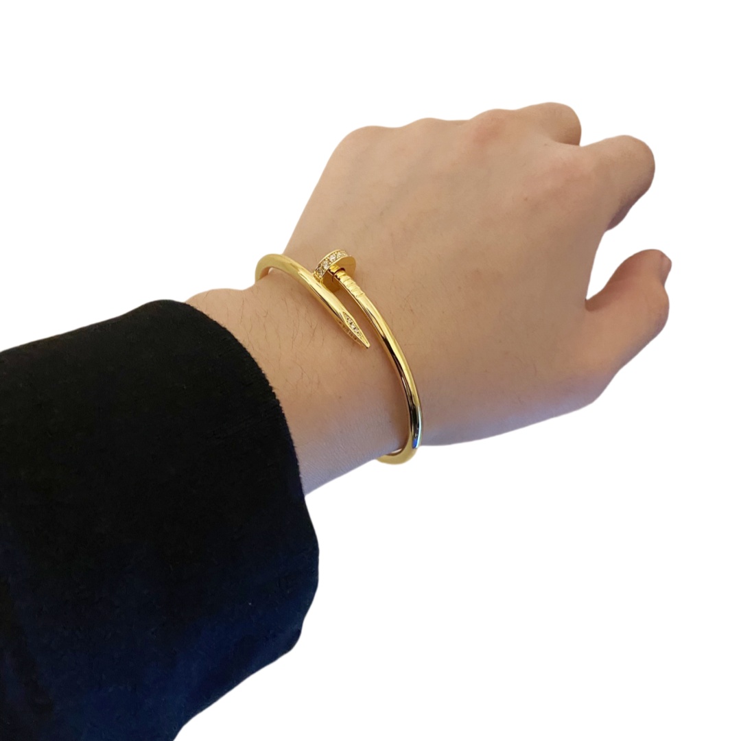 CTSV008 18K Gold Juste un Clou bracelet, classic model, diamonds 3.5mm - ccjewelryacc