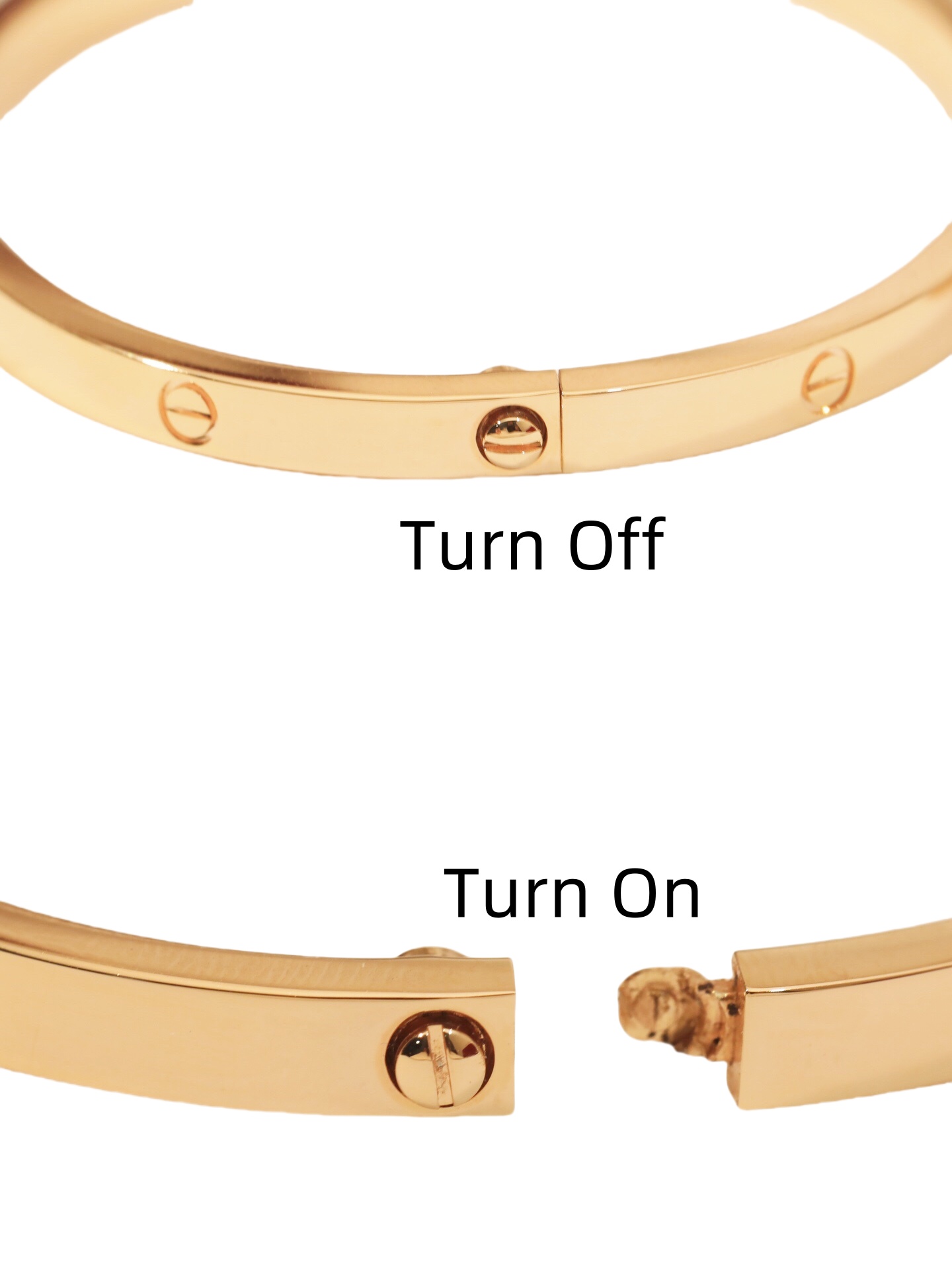 CTSV003 18k Gold LOVE bracelet, small model, 6 diamonds 3.65MM - ccjewelryacc