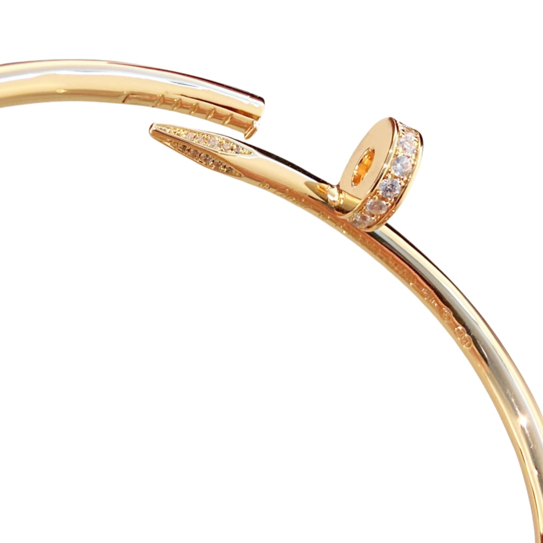 CTSV008 18K Gold Juste un Clou bracelet, classic model, diamonds 3.5mm - ccjewelryacc
