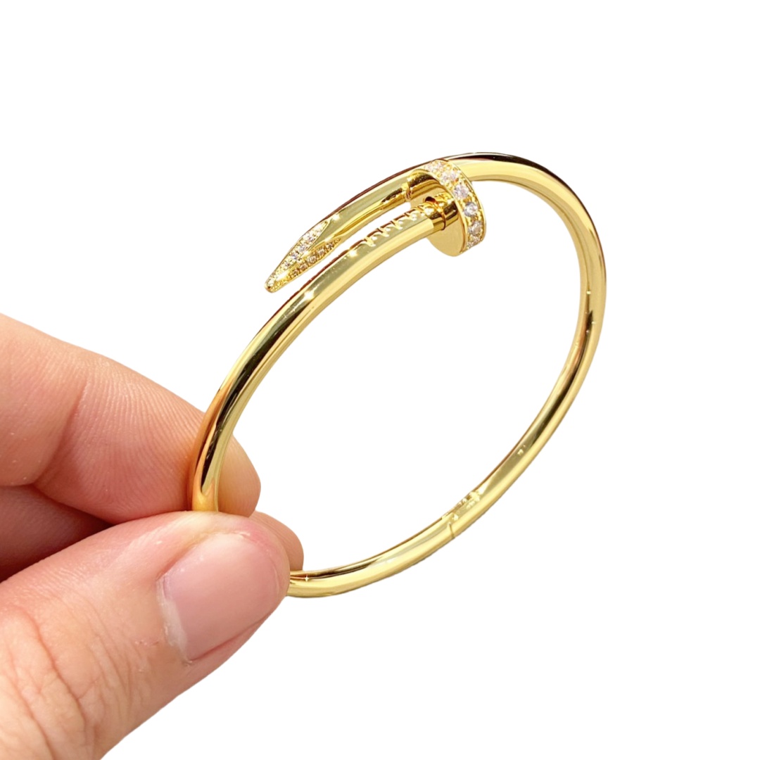 CTSV008 18K Gold Juste un Clou bracelet, classic model, diamonds 3.5mm - ccjewelryacc