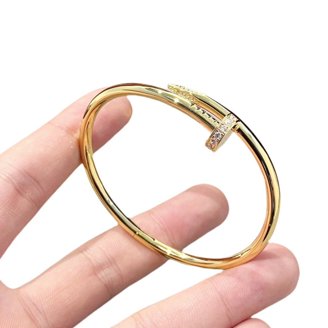 CTSV008 18K Gold Juste un Clou bracelet, classic model, diamonds 3.5mm - ccjewelryacc