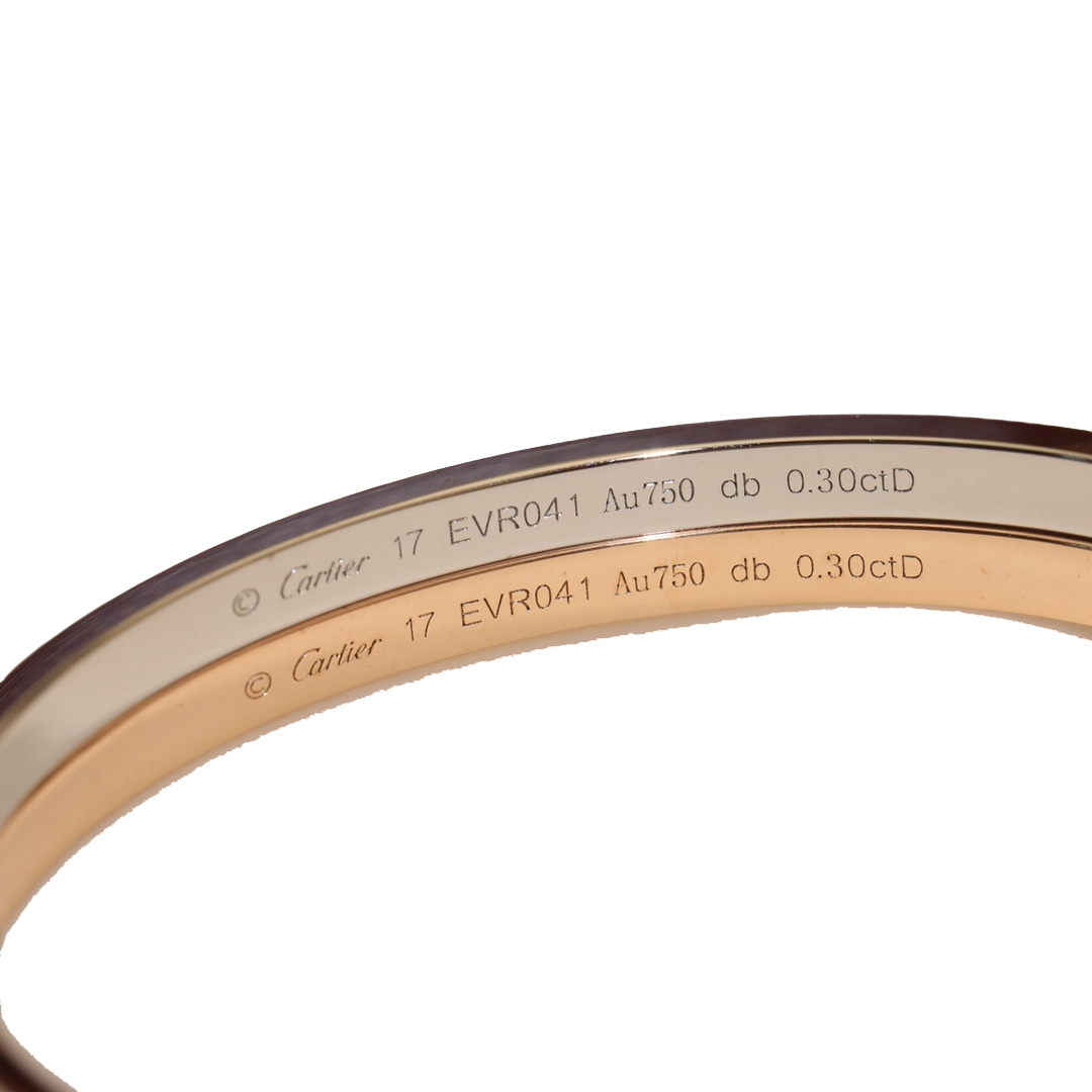 CTSV002 18k Gold LOVE bracelet, small model 3.65mm - ccjewelryacc