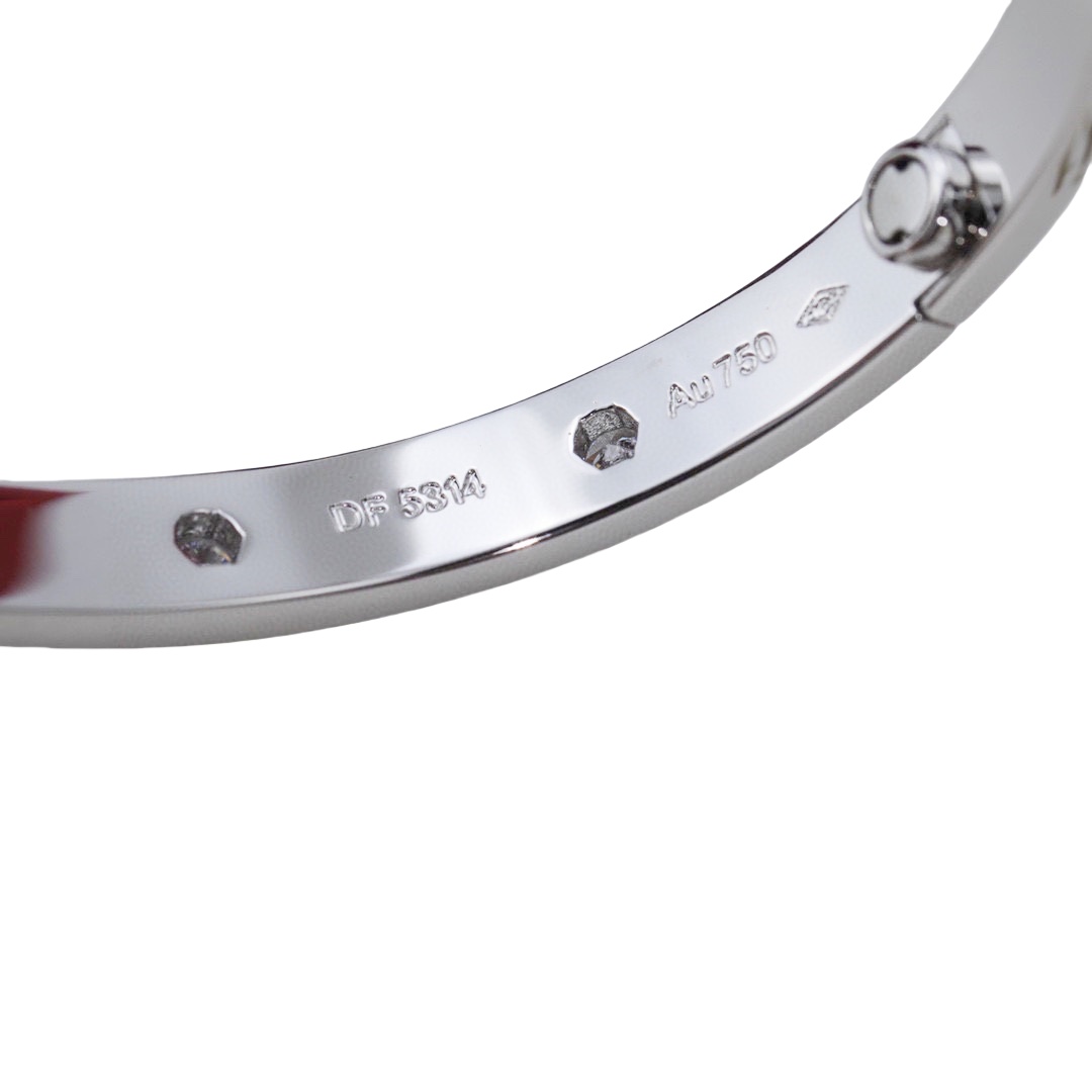 CTSV001 18k Gold LOVE bracelet, classic model,10 diamonds 6.1MM - ccjewelryacc