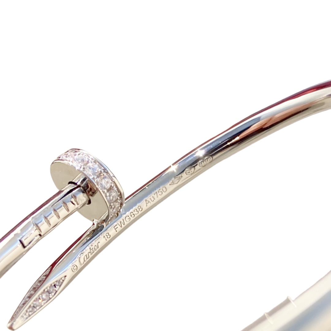 CTSV008 18K Gold Juste un Clou bracelet, classic model, diamonds 3.5mm - ccjewelryacc