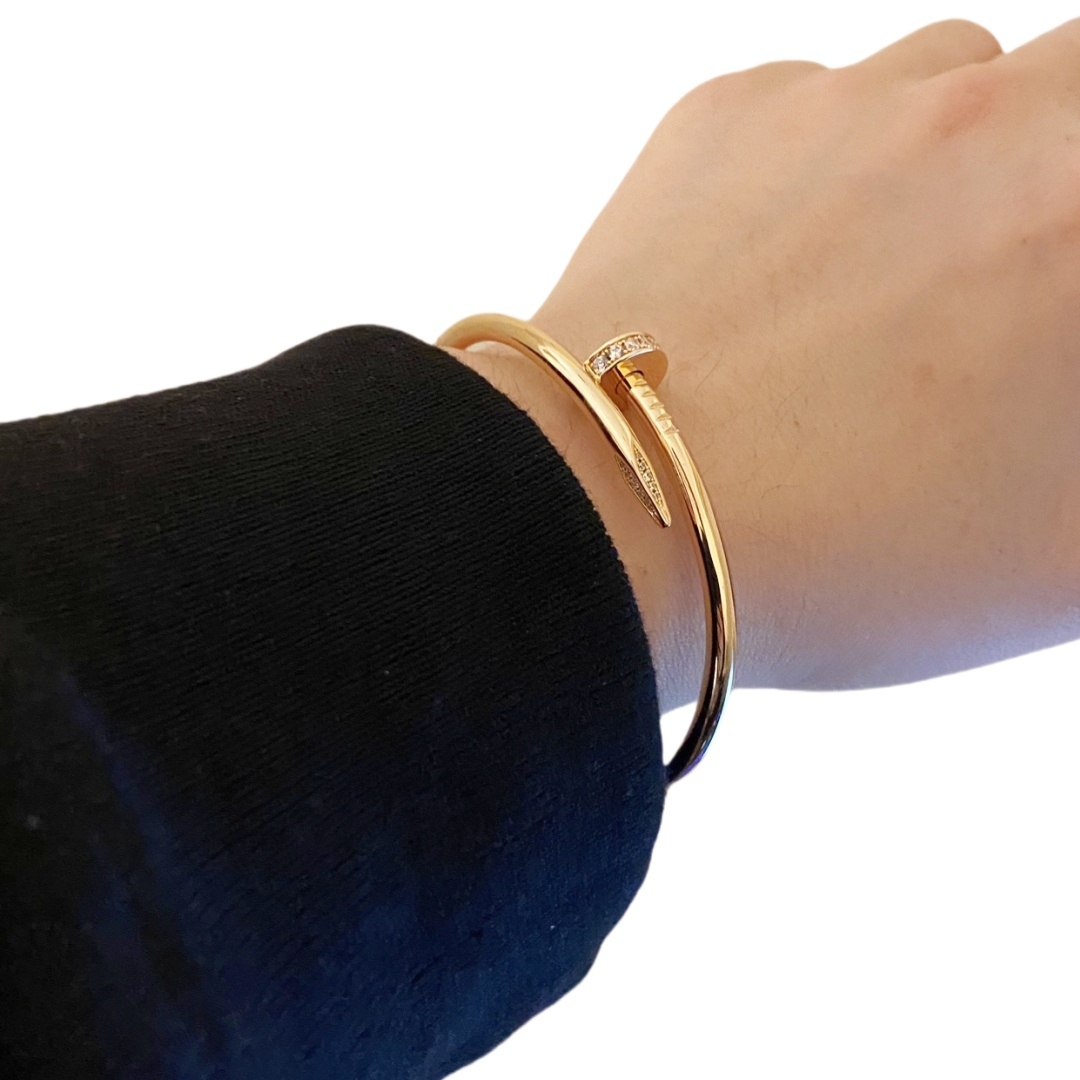 CTSV008 18K Gold Juste un Clou bracelet, classic model, diamonds 3.5mm - ccjewelryacc