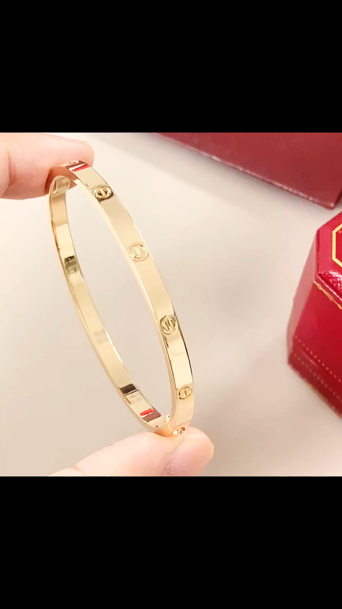 CTSV002 18k Gold LOVE bracelet, small model 3.65mm - ccjewelryacc