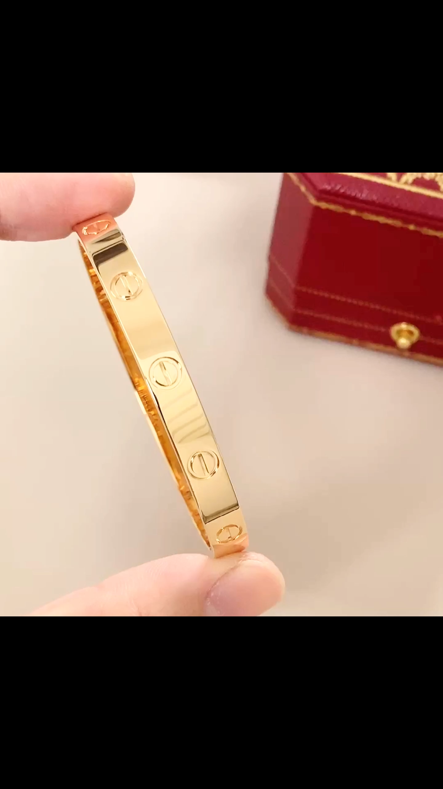 CTSV004  18k Gold LOVE bracelet, classic model 6.1MM - ccjewelryacc