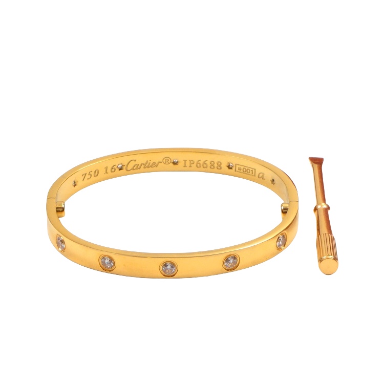 CTS039 LOVE BRACELET 10 Diamond 6MM - ccjewelryacc