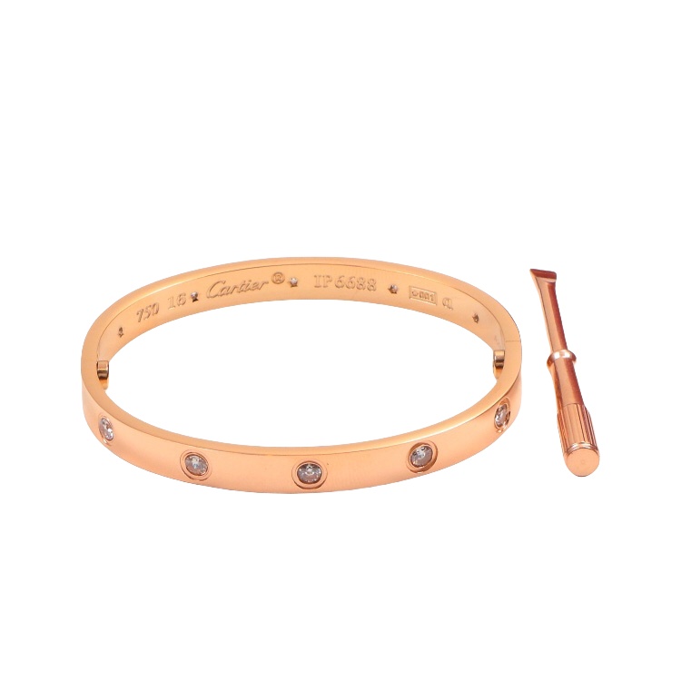 CTS039 LOVE BRACELET 10 Diamond 6MM - ccjewelryacc