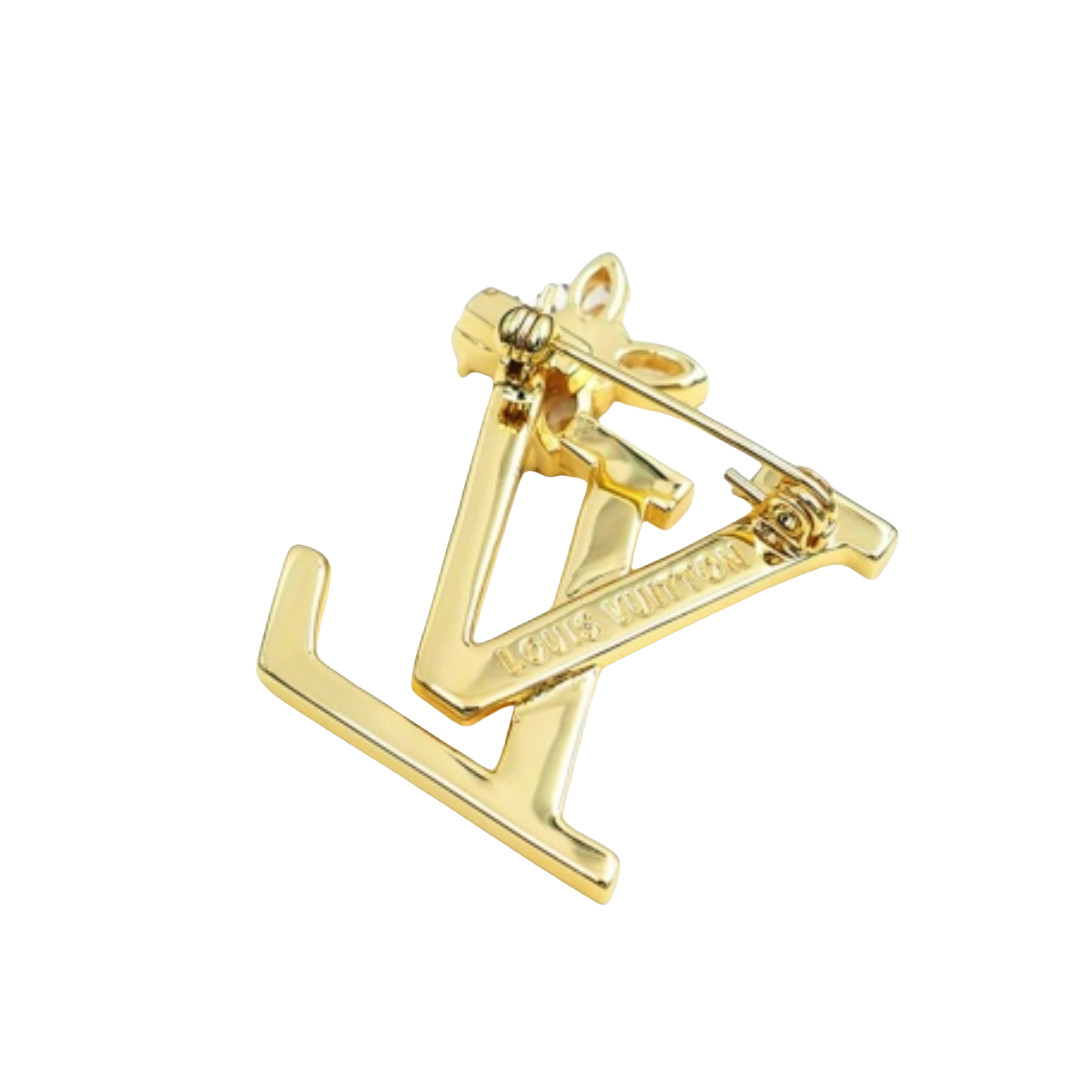 LVB019 LV Iconic flower brooch in metal and crystal - ccjewelryacc