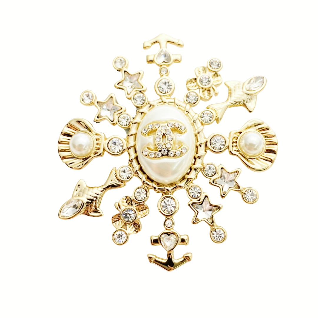 BCB542 25 Ocean style CC brooch pin - ccjewelryacc