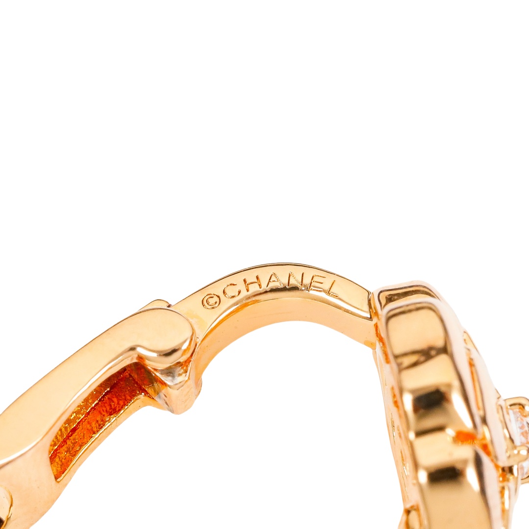 CCES010 S925 Sterling Silver diamond Bouton de camelia earring clip - ccjewelryacc