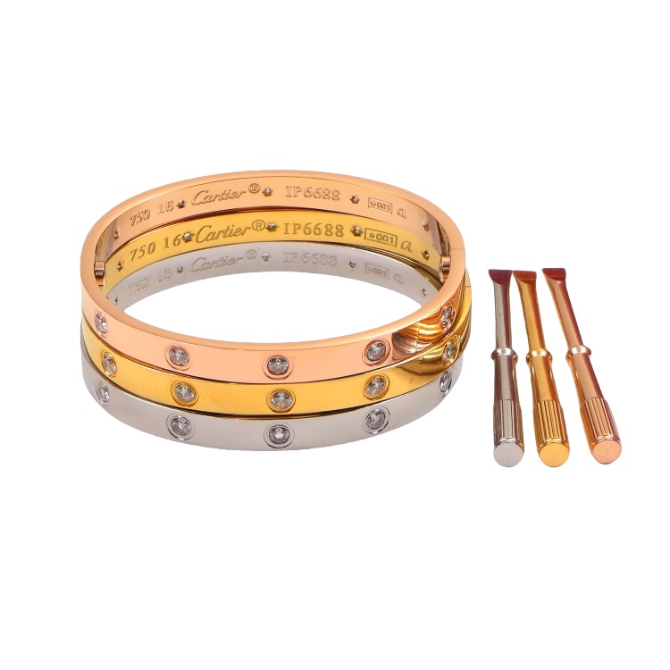 CTS039 LOVE BRACELET 10 Diamond 6MM - ccjewelryacc