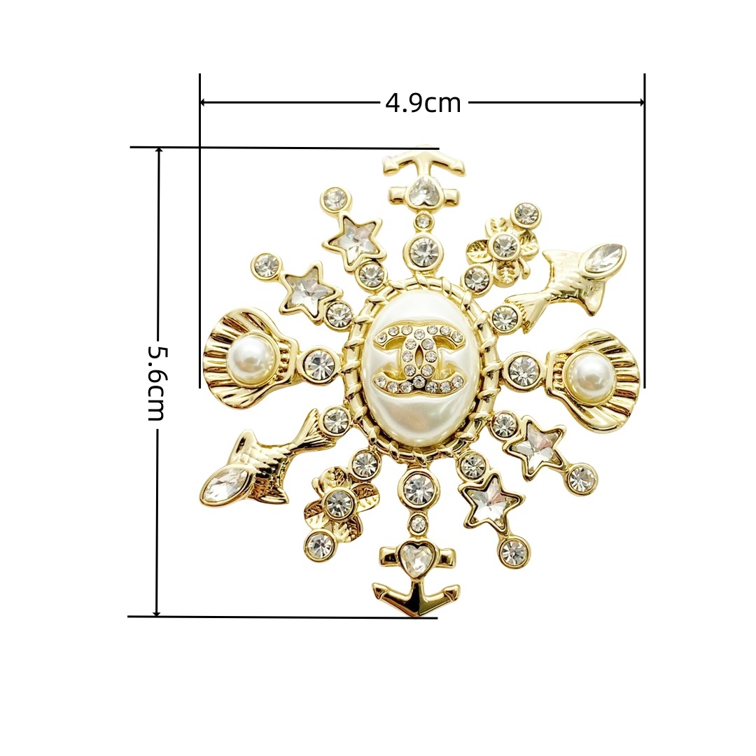 BCB542 25 Ocean style CC brooch pin - ccjewelryacc