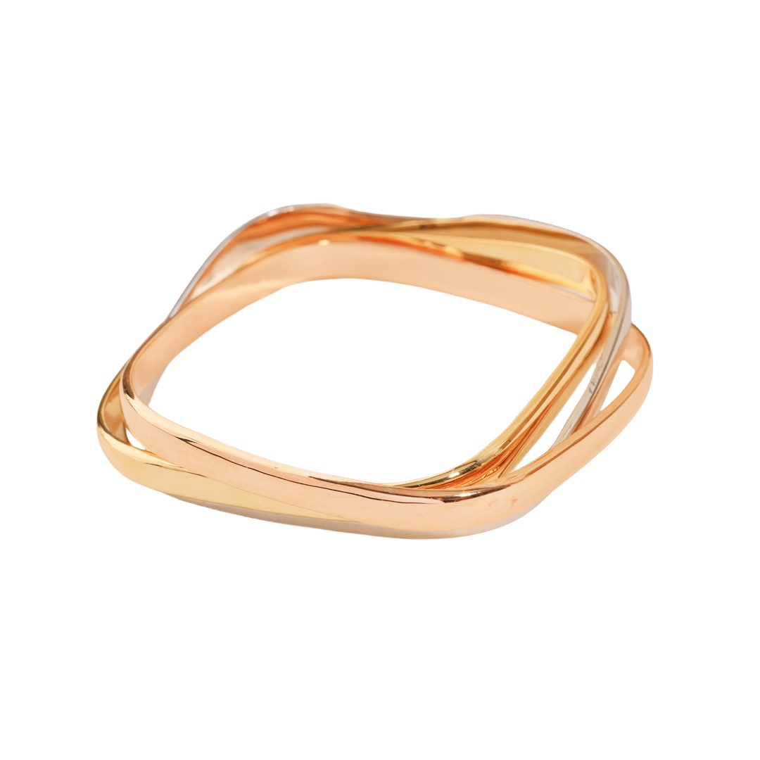 CTSV018 18k Gold TRINITY BRACELET, White gold, yellow gold, rose gold - ccjewelryacc