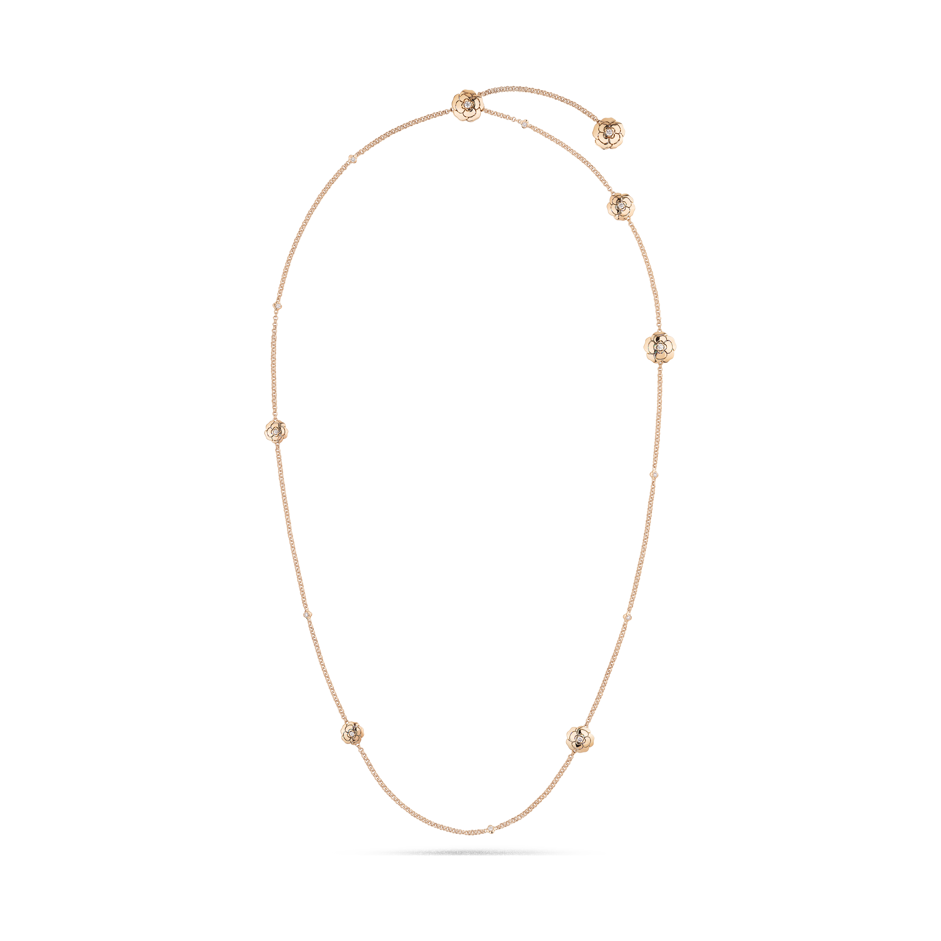 CCNV001 Extrait de camellia necklace 18k Rose Gold - ccfashionjewelry