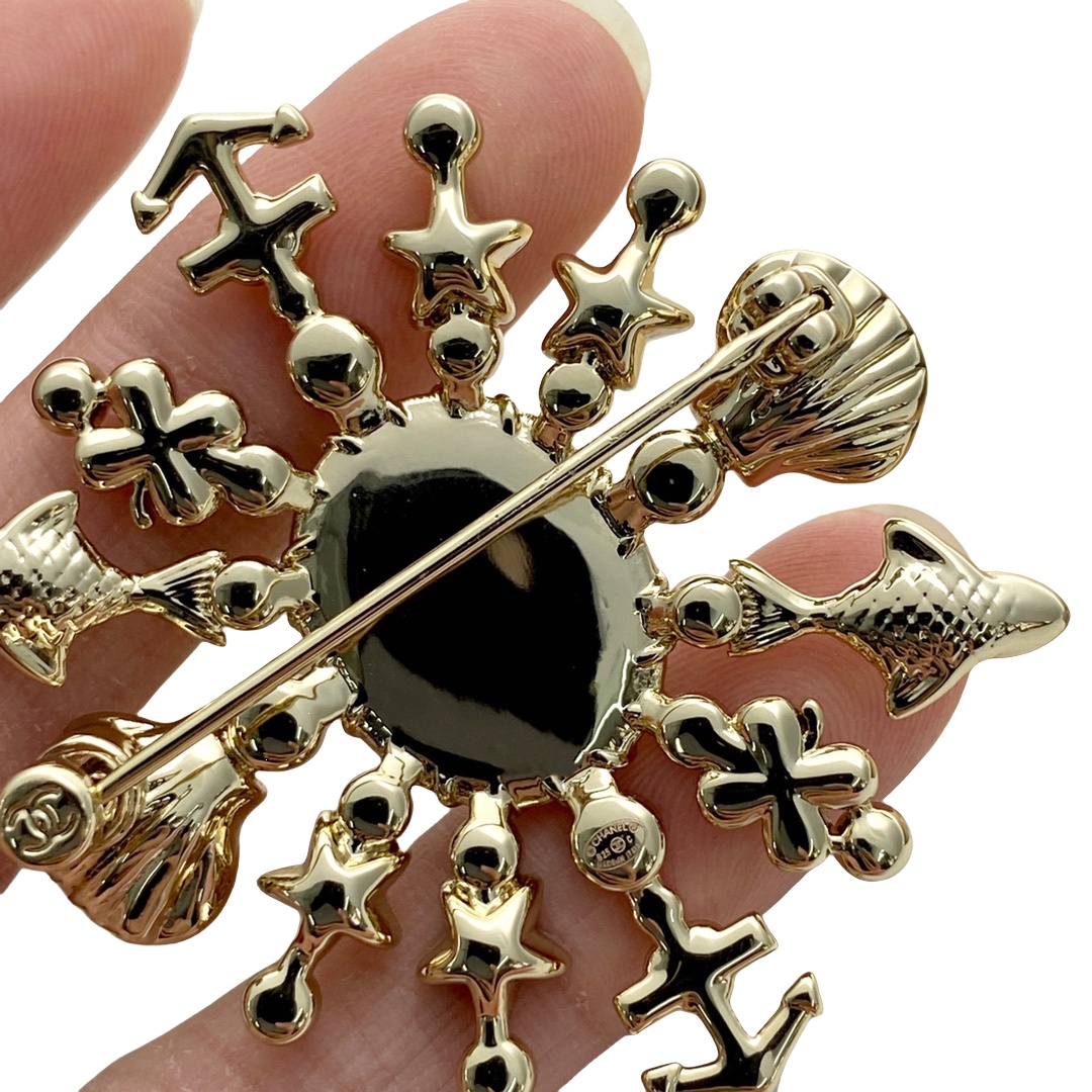 BCB542 25 Ocean style CC brooch pin - ccjewelryacc