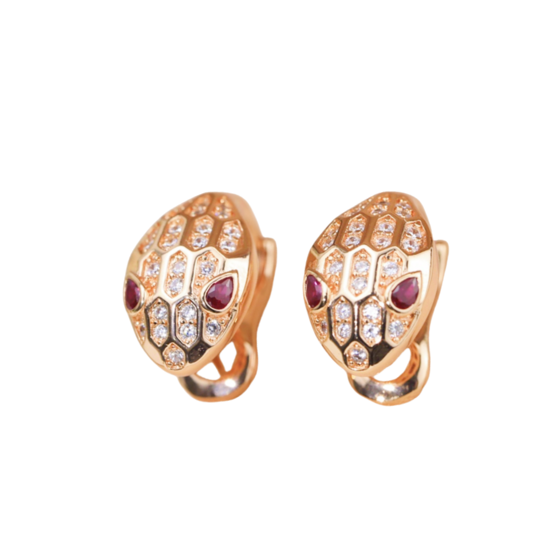 BGEV009 18k Gold diamond Serpenti seduttori earring clip - ccjewelryacc