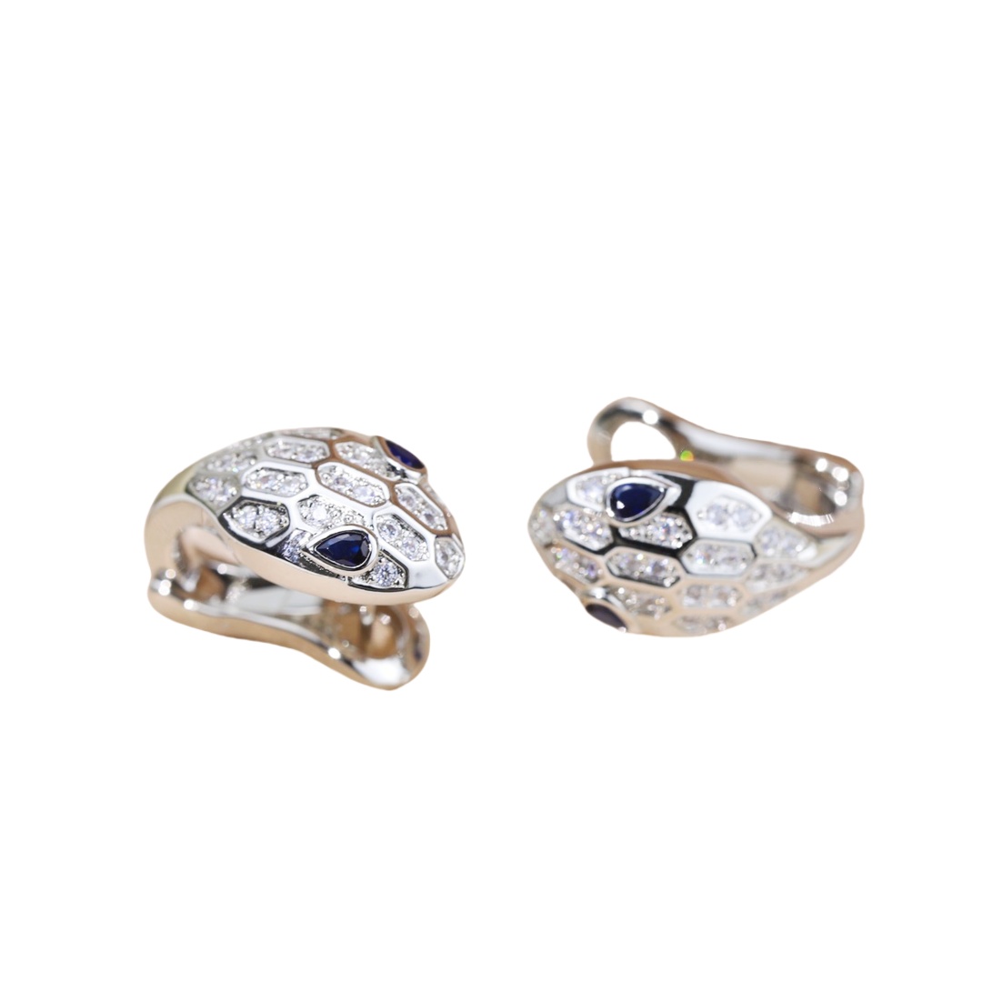 BGEV009 18k Gold diamond Serpenti seduttori earring clip - ccjewelryacc
