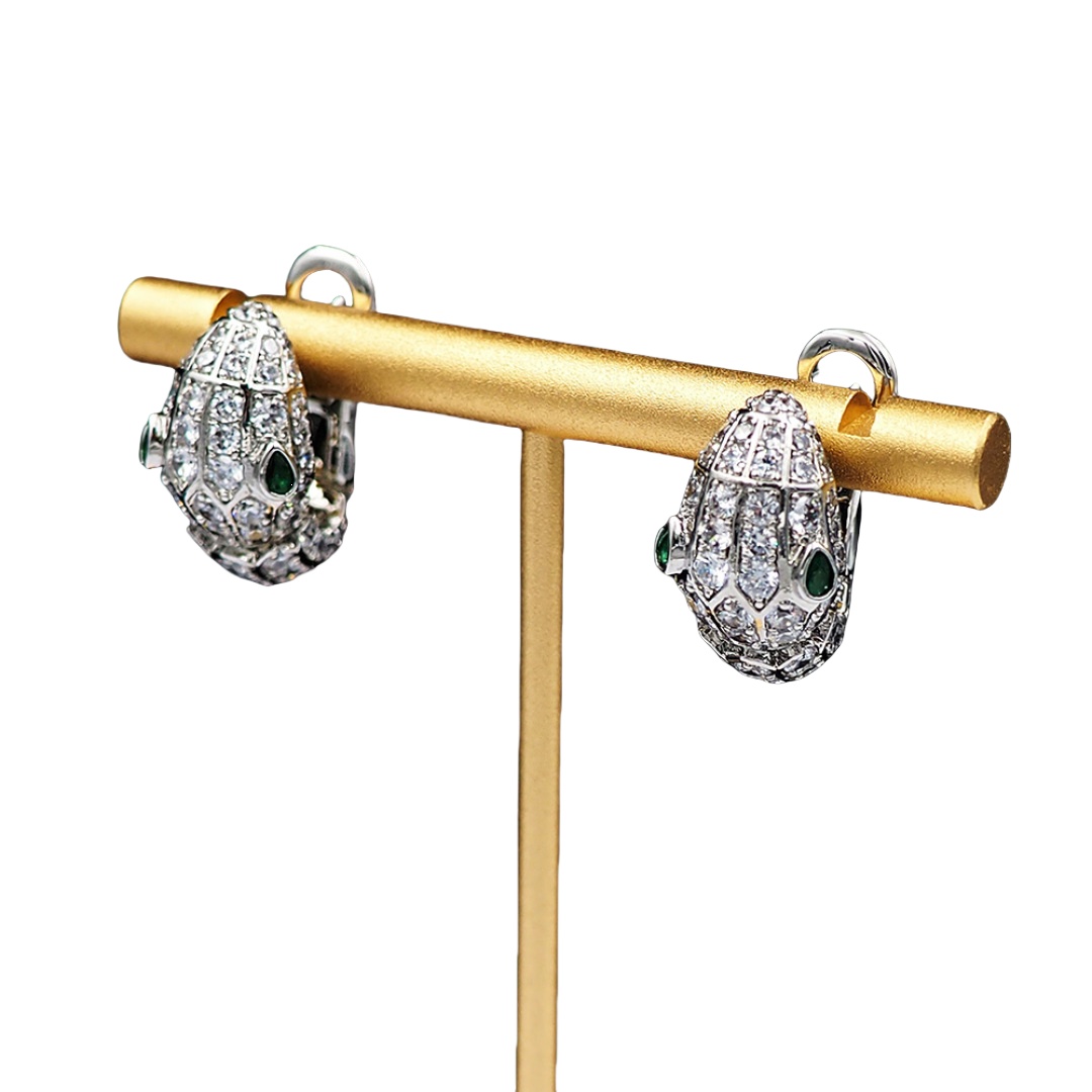 BGEV010 18k Gold diamond Serpenti seduttori earring clip - ccjewelryacc