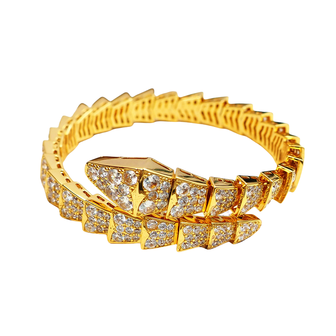 BGSV002 18K Gold Diamond Serpenti viper bracelet - ccjewelryacc