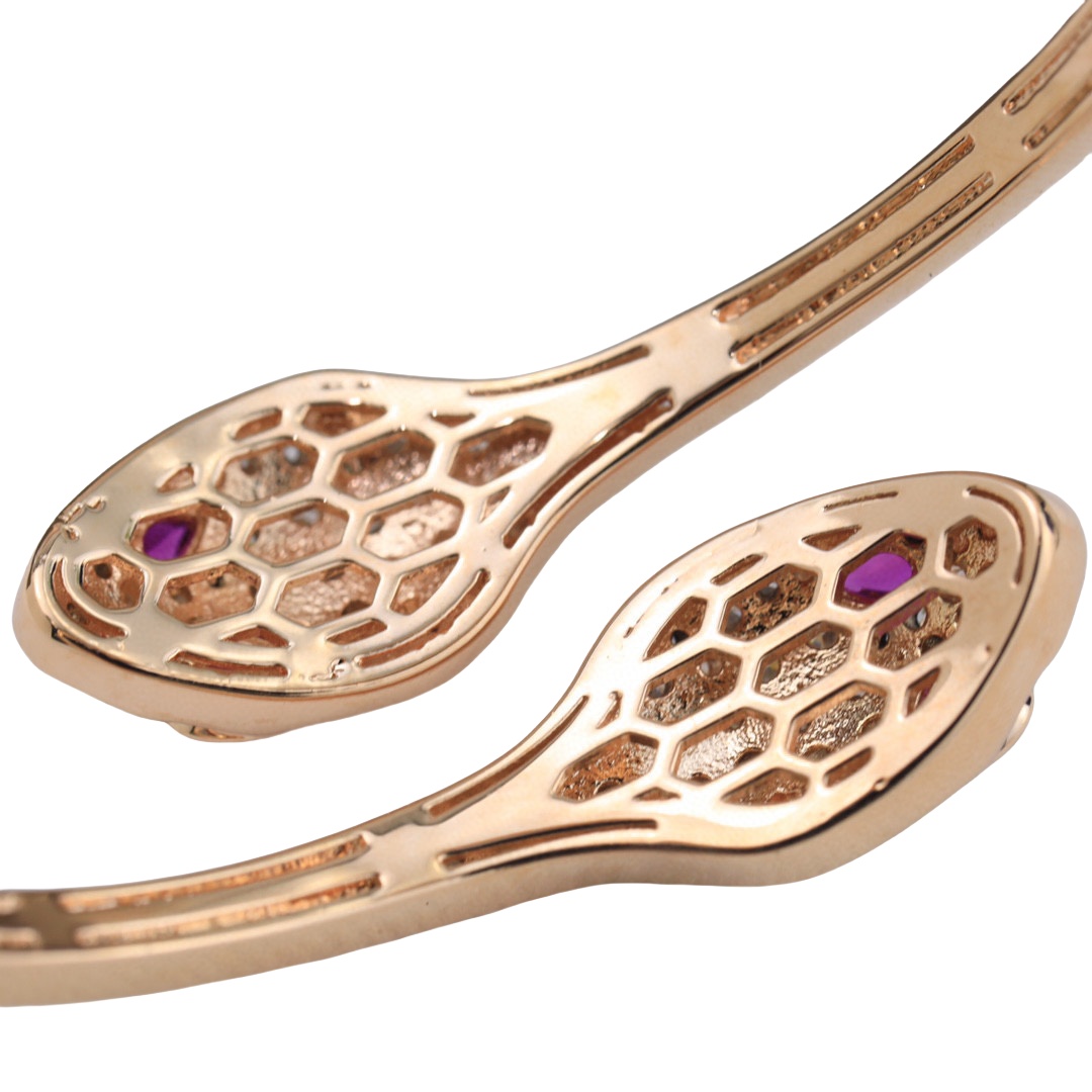 BGSV006 18k Diamond Serpenti viper bangle bracelet - ccjewelryacc