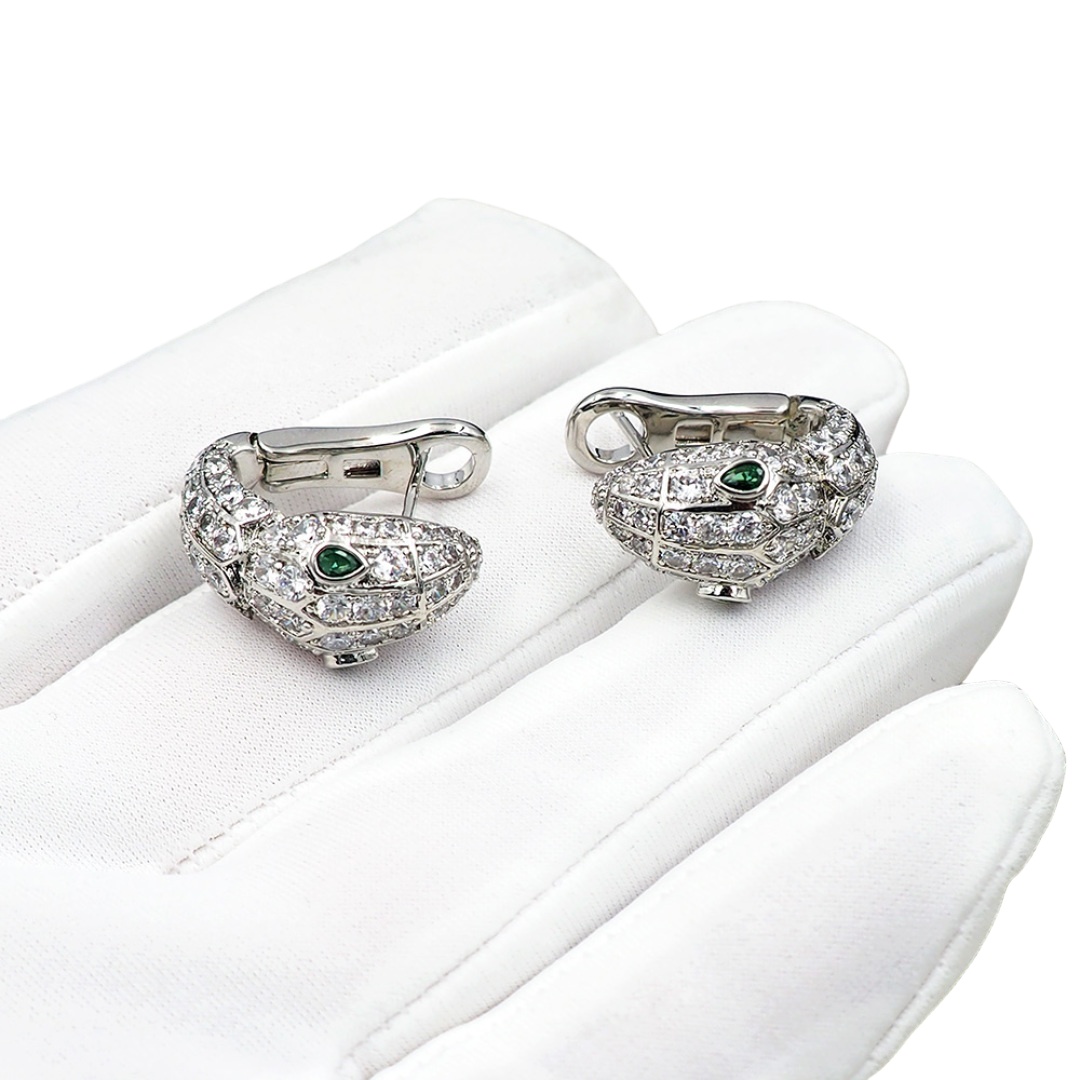 BGEV010 18k Gold diamond Serpenti seduttori earring clip - ccjewelryacc