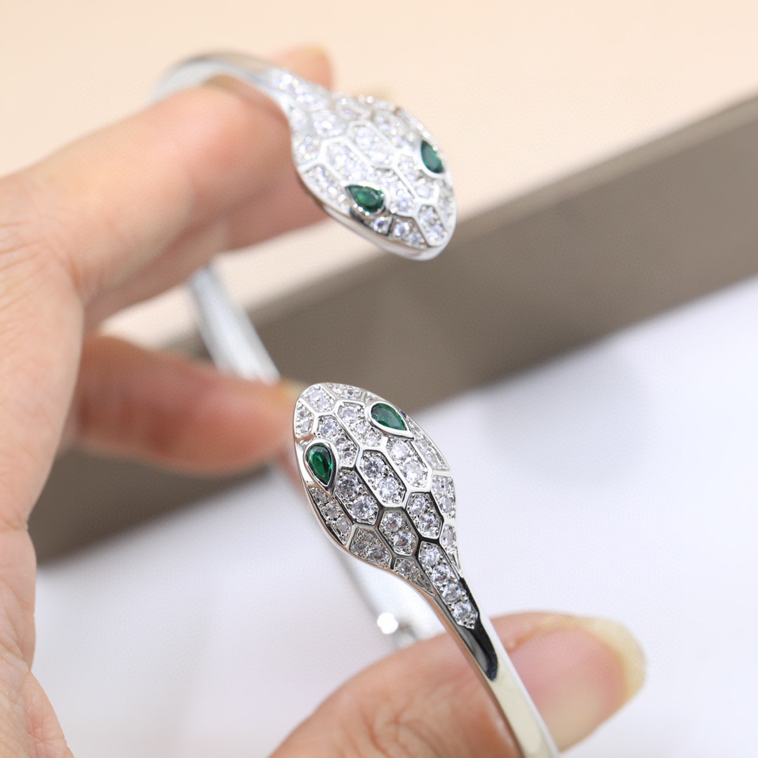 BGSV006 18k Diamond Serpenti viper bangle bracelet - ccjewelryacc