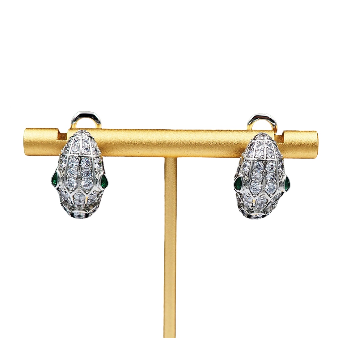 BGEV010 18k Gold diamond Serpenti seduttori earring clip - ccjewelryacc