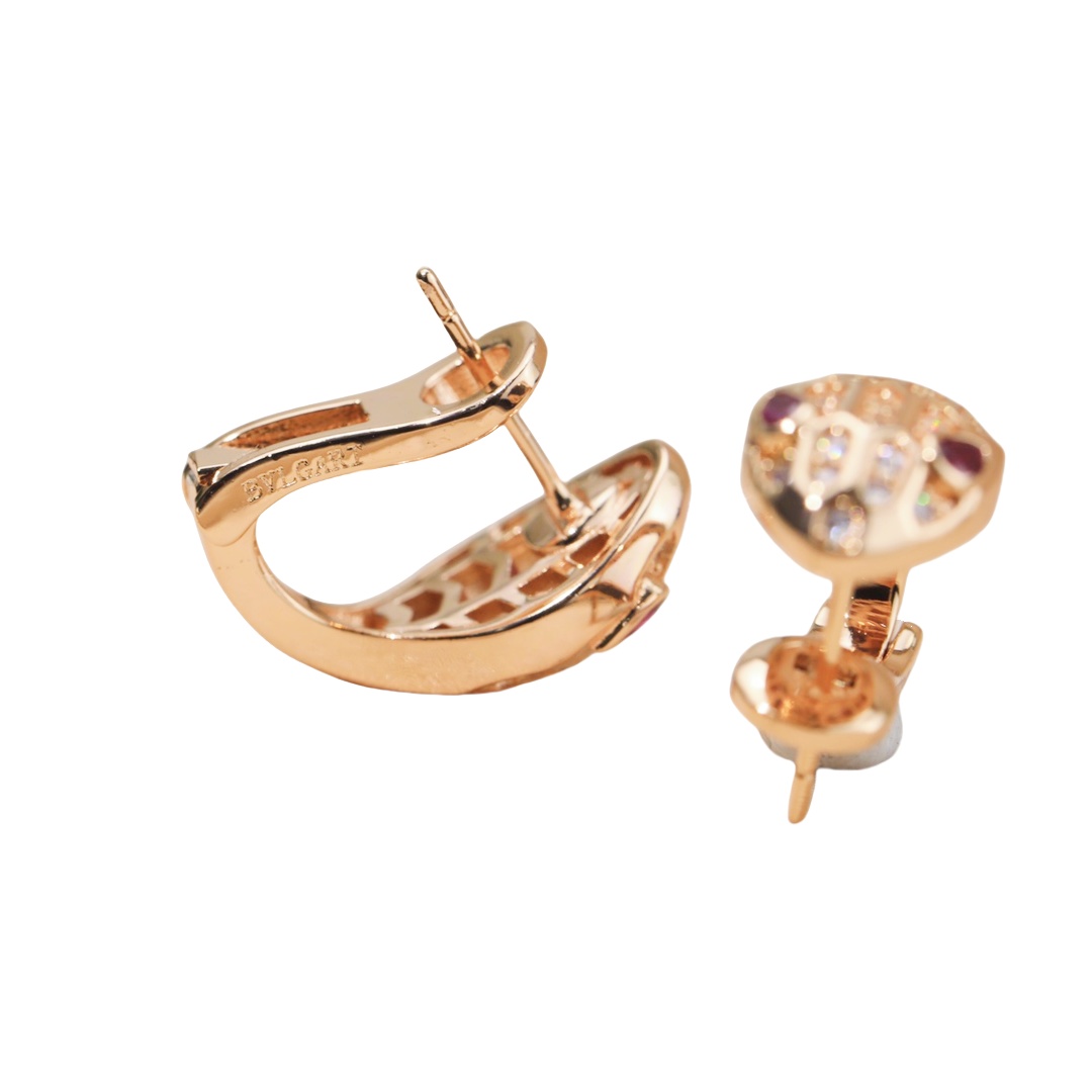 BGEV009 18k Gold diamond Serpenti seduttori earring clip - ccjewelryacc