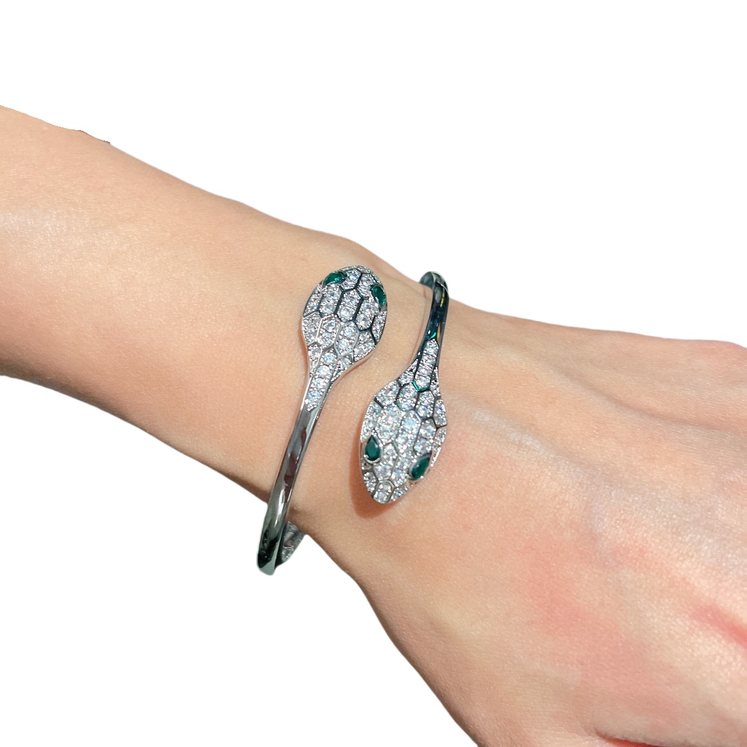 BGSV006 18k Diamond Serpenti viper bangle bracelet - ccjewelryacc