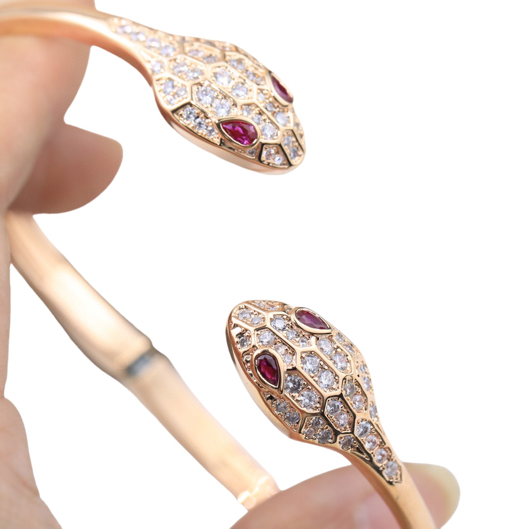 BGSV006 18k Diamond Serpenti viper bangle bracelet - ccjewelryacc