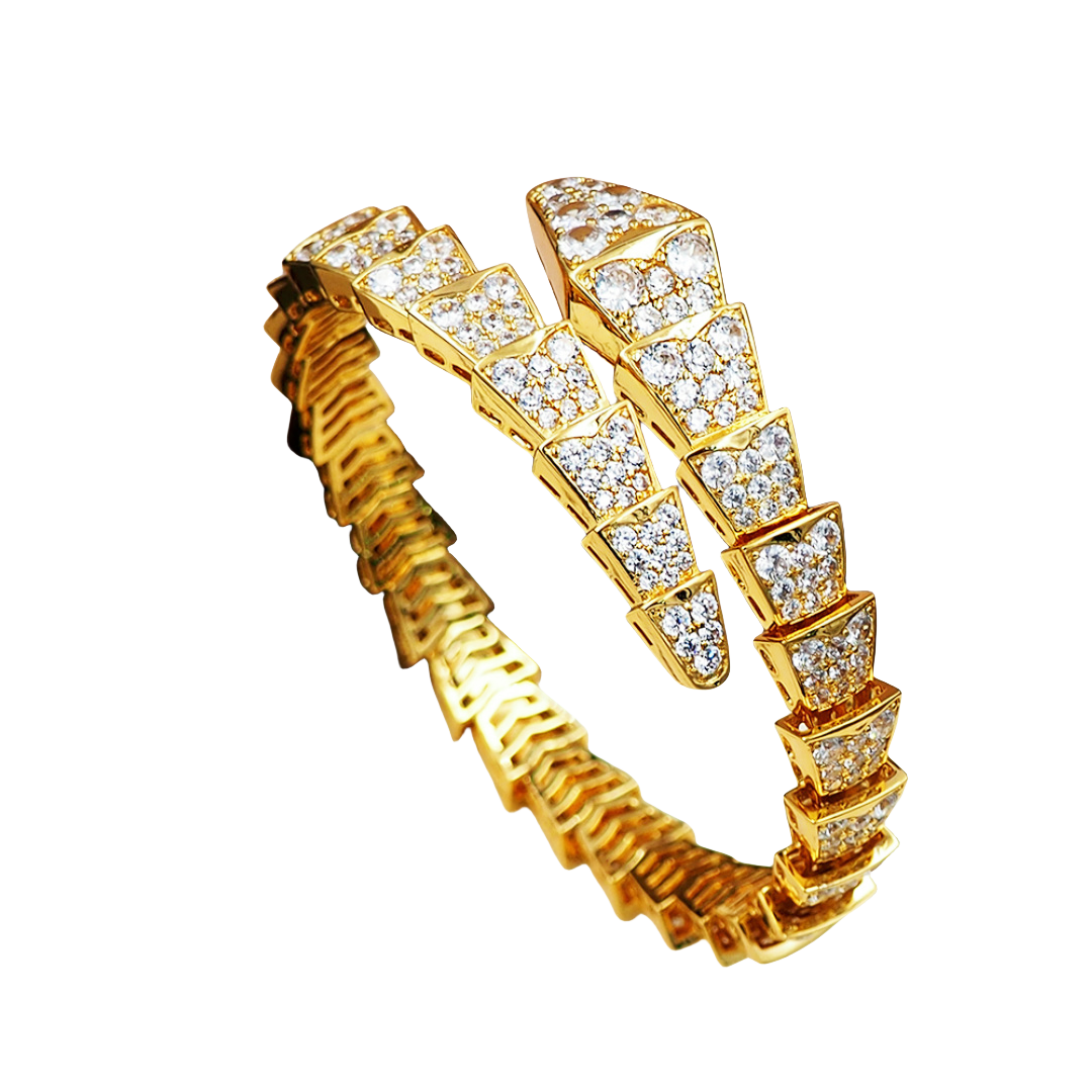 BGSV002 18K Gold Diamond Serpenti viper bracelet - ccjewelryacc