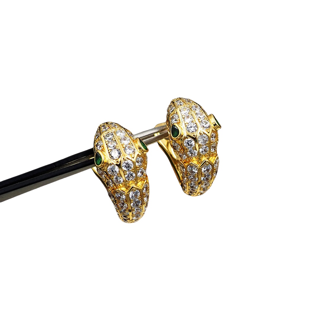 BGEV010 18k Gold diamond Serpenti seduttori earring clip - ccjewelryacc