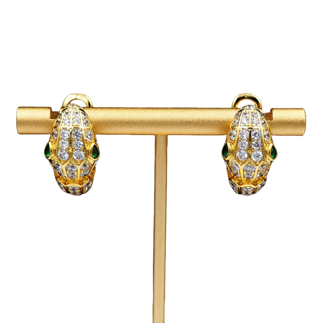 BGEV010 18k Gold diamond Serpenti seduttori earring clip - ccjewelryacc