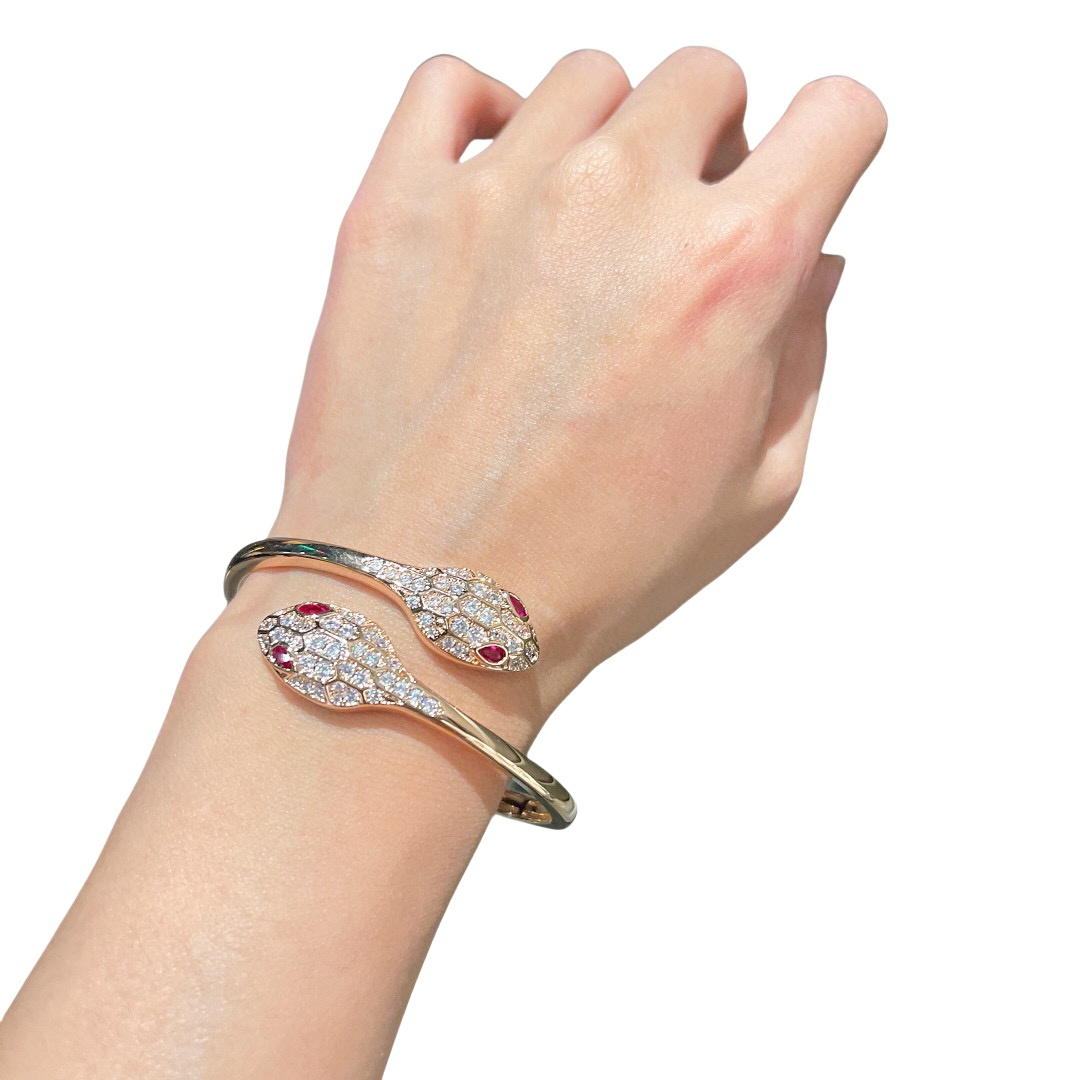 BGSV006 18k Diamond Serpenti viper bangle bracelet - ccjewelryacc