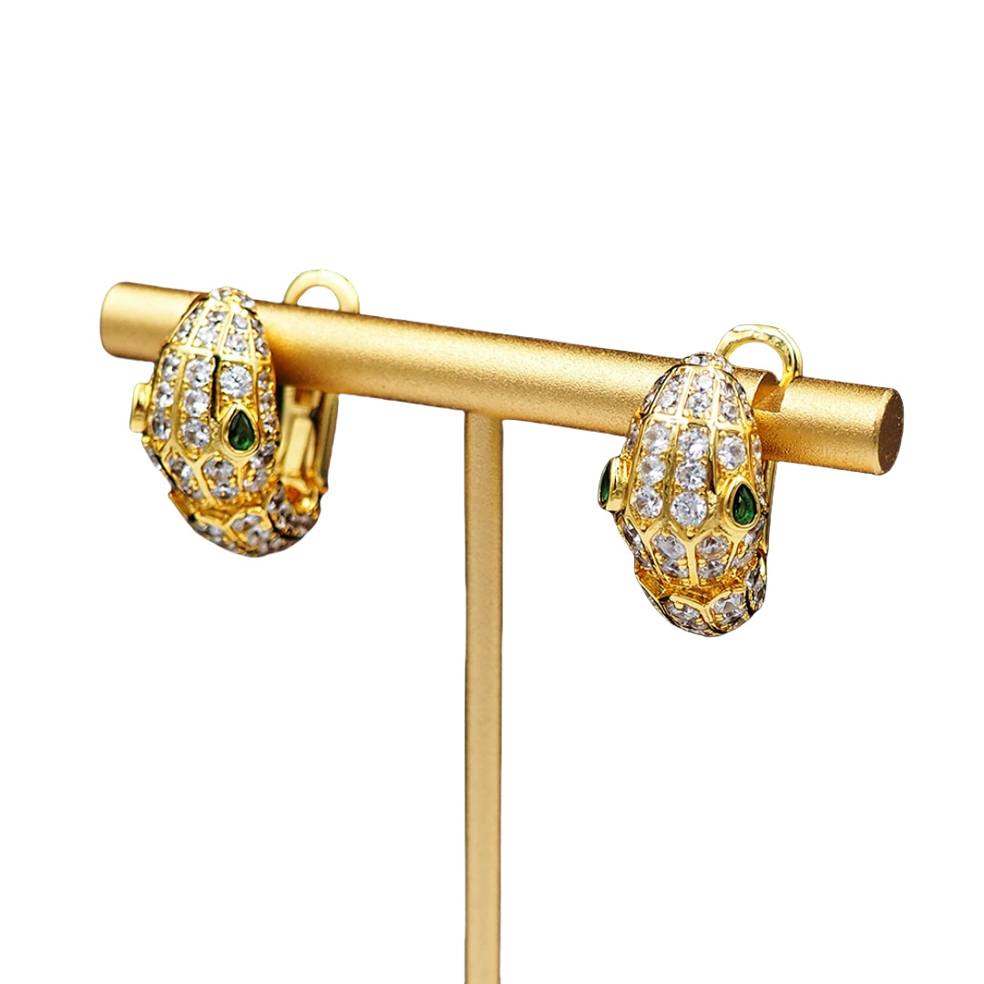 BGEV010 18k Gold diamond Serpenti seduttori earring clip - ccjewelryacc
