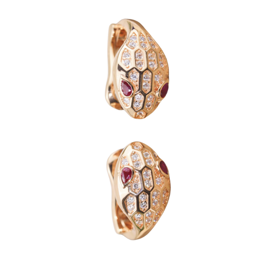 BGEV009 18k Gold diamond Serpenti seduttori earring clip - ccjewelryacc