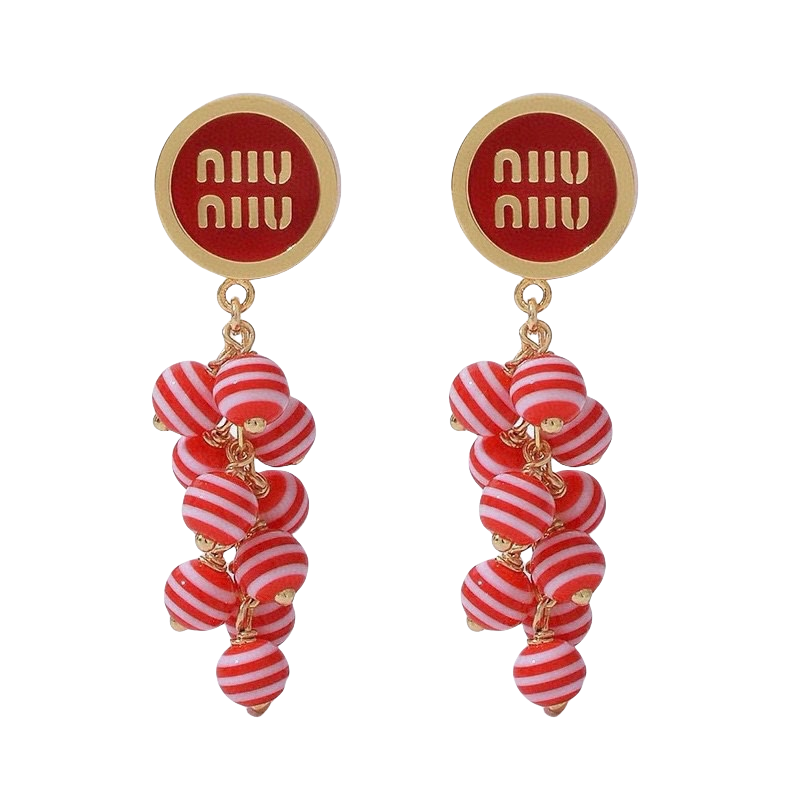 MME001 Miumiu Grape skewer stud earrings - ccjewelryacc