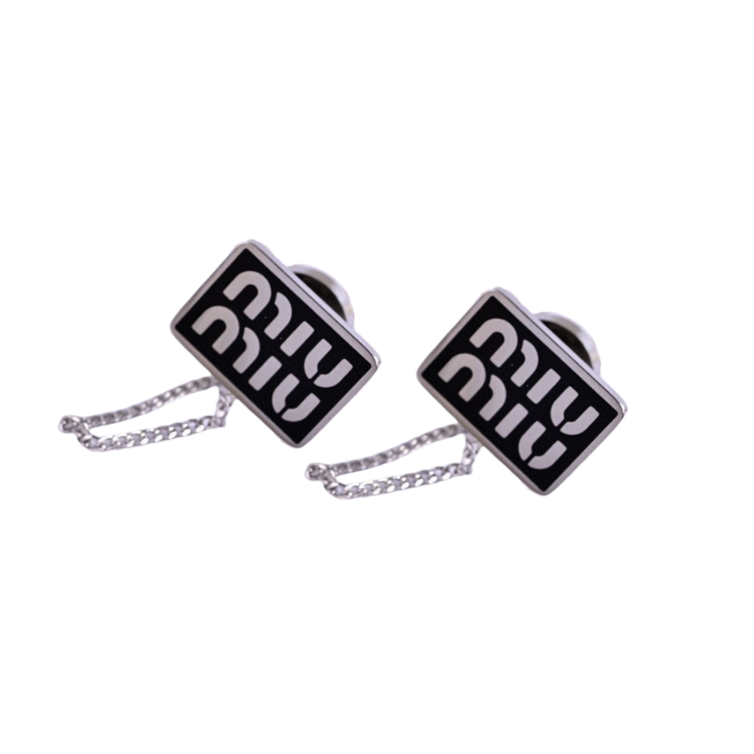 MME011 Miumiu chain tassels earring - ccjewelryacc