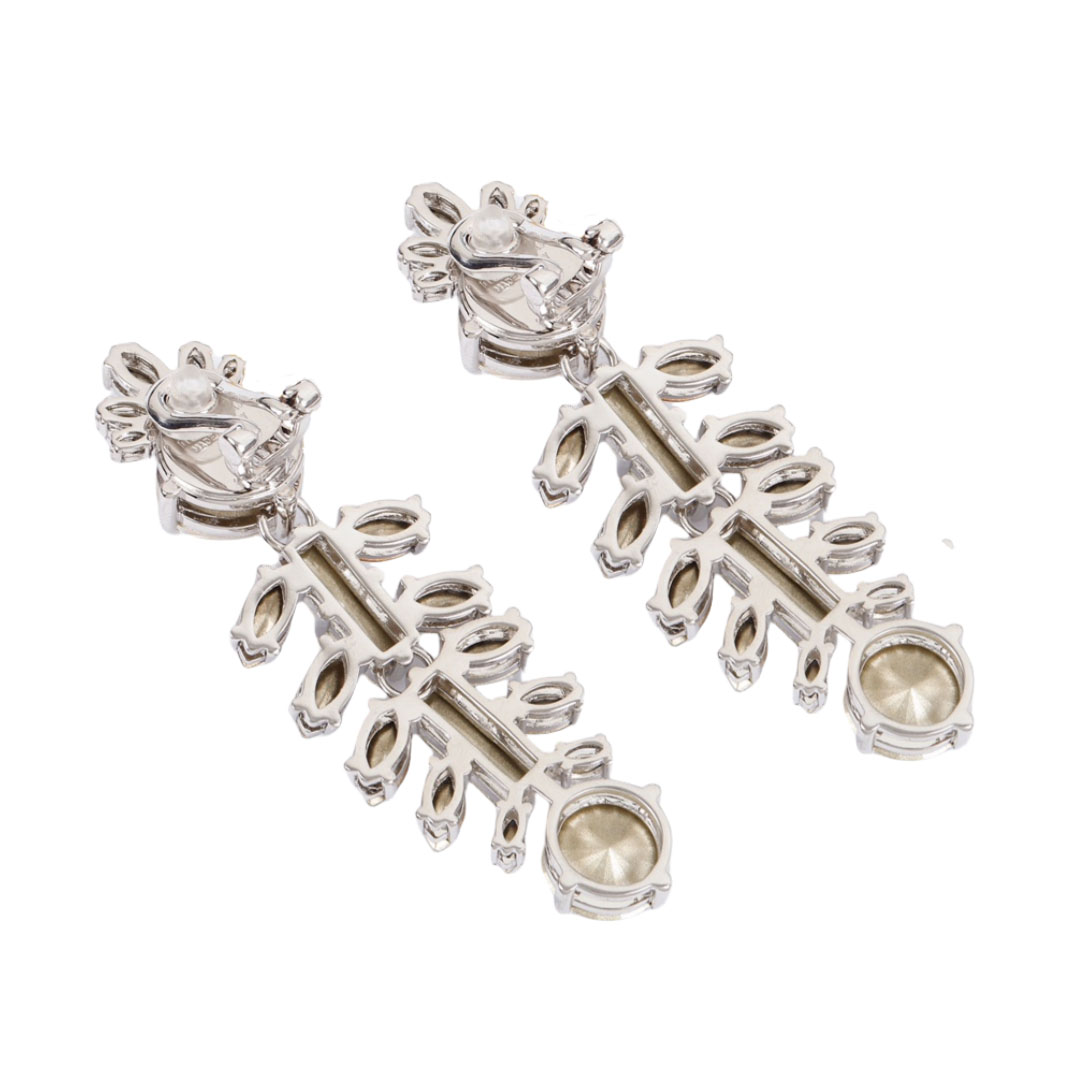 MME006 Miumiu Austrian Swarovski crystal Hanging stud earrings - ccfashionjewelry