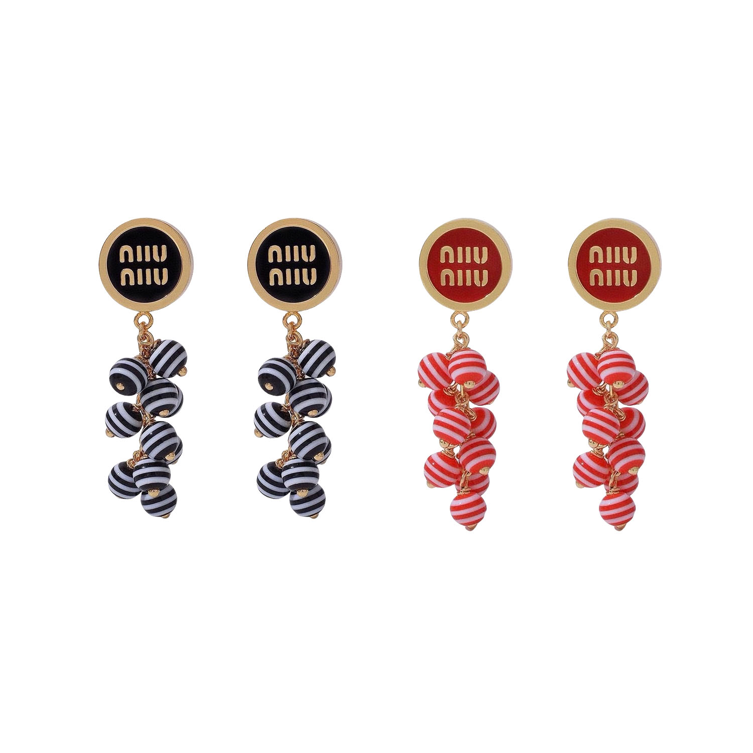 MME001 Miumiu Grape skewer stud earrings - ccjewelryacc