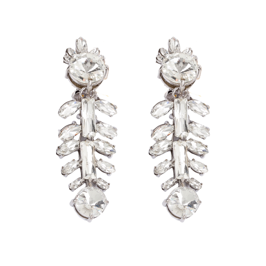 MME006 Miumiu Austrian Swarovski crystal Hanging stud earrings - ccfashionjewelry