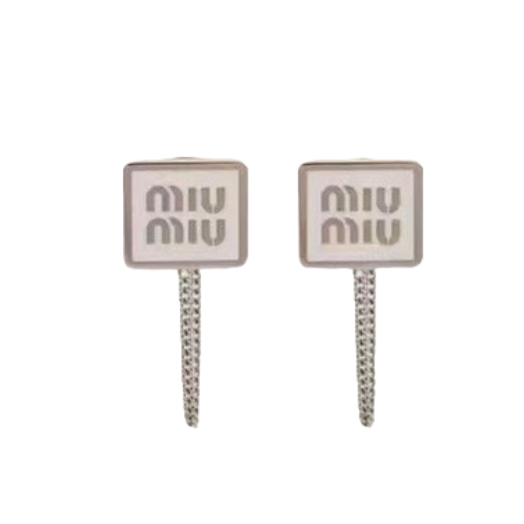 MME011 Miumiu chain tassels earring - ccjewelryacc