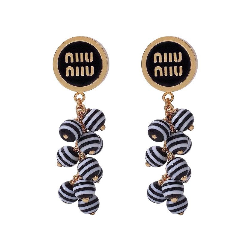MME001 Miumiu Grape skewer stud earrings - ccjewelryacc