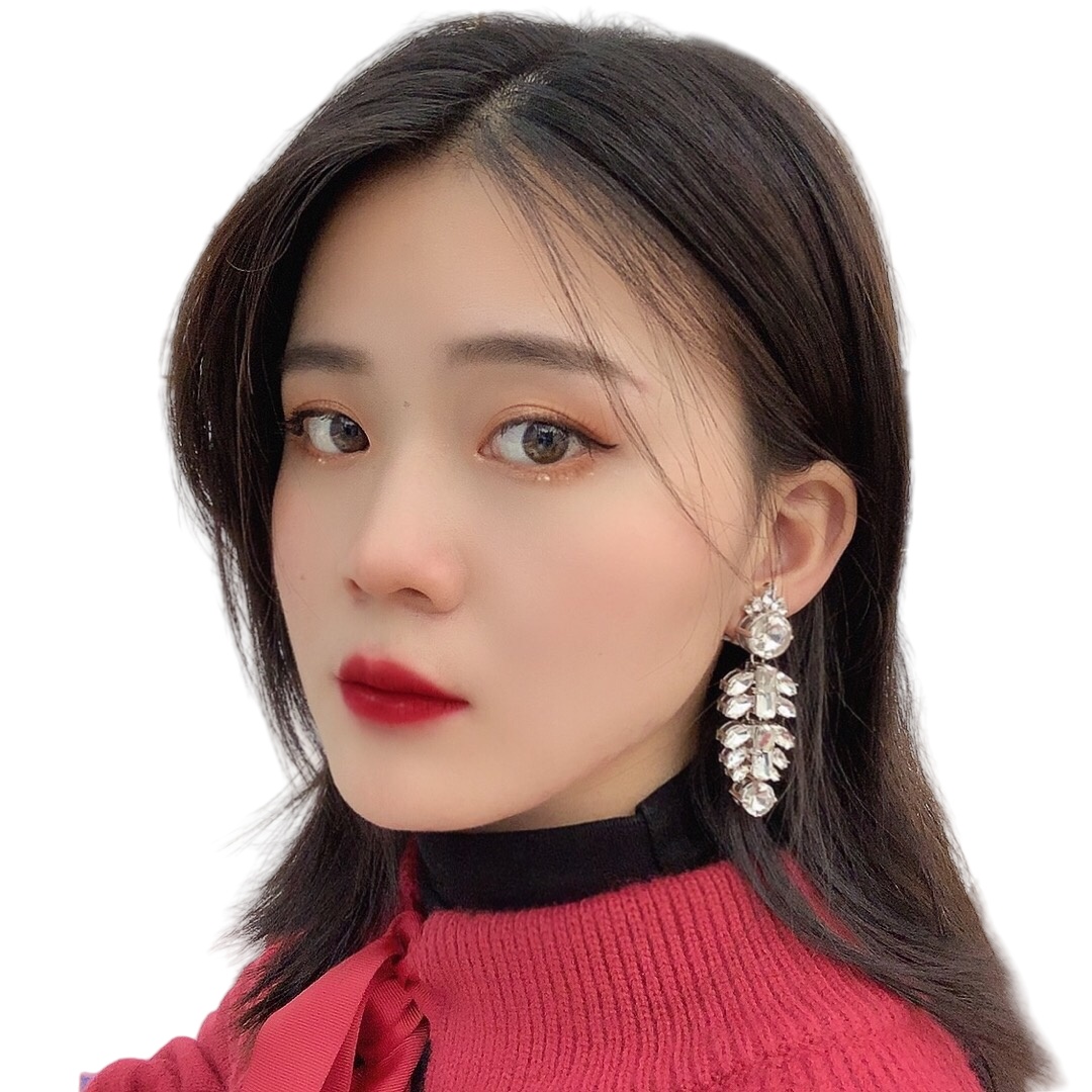 MME006 Miumiu Austrian Swarovski crystal Hanging stud earrings - ccjewelryacc