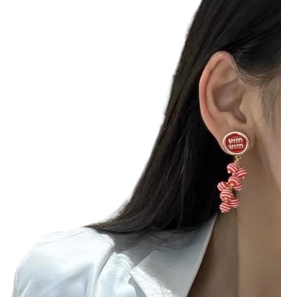 MME001 Miumiu Grape skewer stud earrings - ccjewelryacc