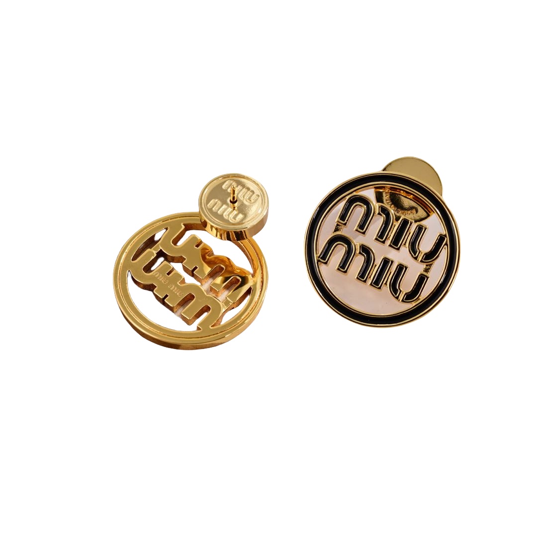 MME008 Round miumiu stud earrings - ccjewelryacc